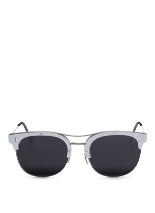 Main View - Click To Enlarge - SUPER - 'Strada' mirror browline metal sunglasses