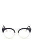 Main View - Click To Enlarge - SUPER - 'Numero 30' metal rim acetate browline optical glasses