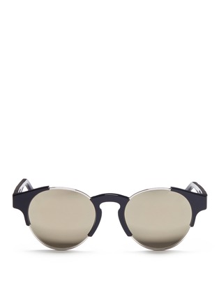 Main View - Click To Enlarge - SUPER - 'Arca' round mirror sunglasses