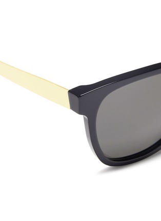 Detail View - Click To Enlarge - SUPER - 'Giorno Francis' metal temple acetate square sunglasses