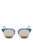 Main View - Click To Enlarge - SUPER - 'Strada' mirror browline metal sunglasses