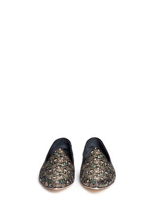 Front View - Click To Enlarge - TRADEMARK - 'Lewitt' floral brocade babouche slides
