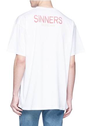 Back View - Click To Enlarge - BALENCIAGA - 'Sinners' print oversized T-shirt