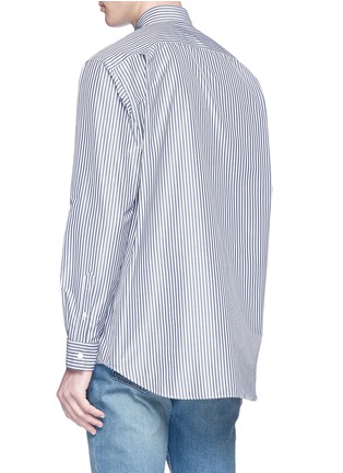 Back View - Click To Enlarge - BALENCIAGA - Chest pocket stripe shirt