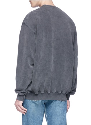 Back View - Click To Enlarge - BALENCIAGA - 'Sinners' embroidered washed sweatshirt