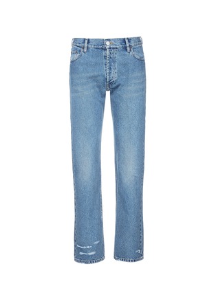 Main View - Click To Enlarge - BALENCIAGA - Distressed washed jeans