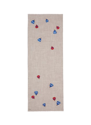 Main View - Click To Enlarge - JANAVI - 'Hotair Balloons' embroidered wool-silk scarf