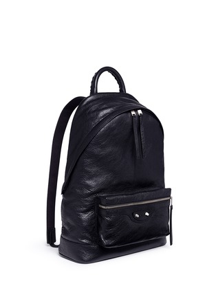 Detail View - Click To Enlarge - BALENCIAGA - 'Arena' crinkled leather backpack