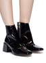 Figure View - Click To Enlarge - LOQ - 'Lazaro' block heel patent leather ankle boots