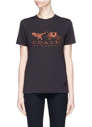 Main View - Click To Enlarge - COACH - Rexy and carriage appliqué T-shirt
