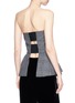 Figure View - Click To Enlarge - MUVEIL - Cutout back check plaid bustier top