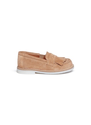 Main View - Click To Enlarge - ELI - Suede toddler kiltie loafers