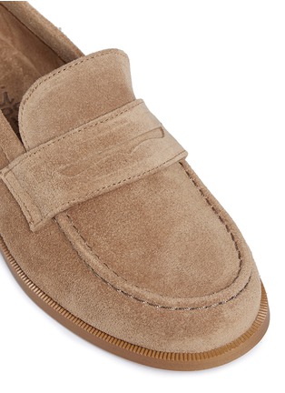 Detail View - Click To Enlarge - ELI - Suede kids penny loafers