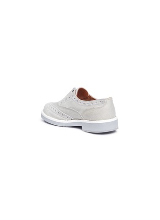 Figure View - Click To Enlarge - ELI - Suede toddler brogue slip-ons