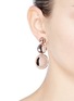 Figure View - Click To Enlarge - J. HARDYMENT - '3 Round Thumbprint' 14k rose gold silver coin drop earrings