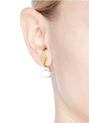 Figure View - Click To Enlarge - J. HARDYMENT - 'Long Face Pendant Lobe Hagger' 14k gold earrings