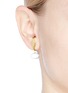 J. HARDYMENT - 'Long Face Pendant Lobe Hagger' 14k gold earrings