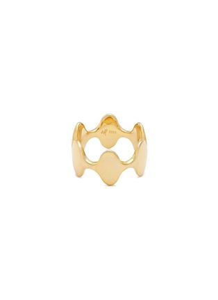 Main View - Click To Enlarge - J. HARDYMENT - '6 Wide Face' 14k yellow gold silver ring