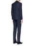 Back View - Click To Enlarge - LARDINI - Mix check jacquard wool twill suit