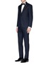 Figure View - Click To Enlarge - LARDINI - Mix check jacquard wool twill suit