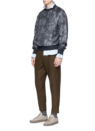 Figure View - Click To Enlarge - WOOYOUNGMI - Floral print silk blend sweatshirt