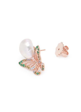 Detail View - Click To Enlarge - ANABELA CHAN - 'Butterfly' freshwater pearl 18k rose gold earrings