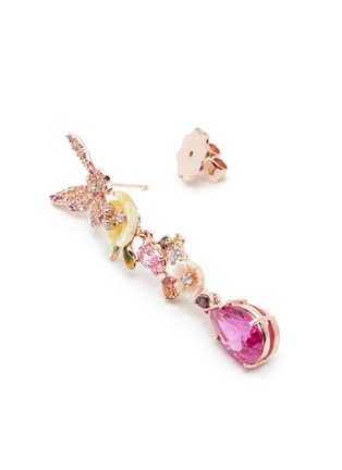 Detail View - Click To Enlarge - ANABELA CHAN - 'Vine' sapphire drop 18k rose gold earrings