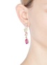 Figure View - Click To Enlarge - ANABELA CHAN - 'Vine' sapphire drop 18k rose gold earrings