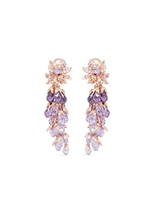 Main View - Click To Enlarge - ANABELA CHAN - 'Coralbell' detachable drop 18k rose gold earrings