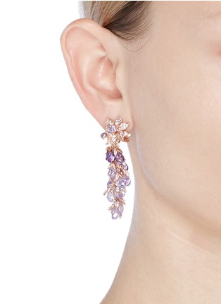 Figure View - Click To Enlarge - ANABELA CHAN - 'Coralbell' detachable drop 18k rose gold earrings
