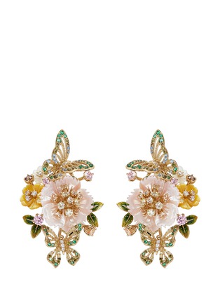 Main View - Click To Enlarge - ANABELA CHAN - 'Butterfly Bloom' 18k yellow gold earrings