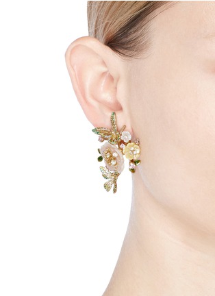 Figure View - Click To Enlarge - ANABELA CHAN - 'Butterfly Bloom' 18k yellow gold earrings