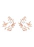 ANABELA CHAN - 'Butterfly Garland' diamond 18k rose gold statement earrings