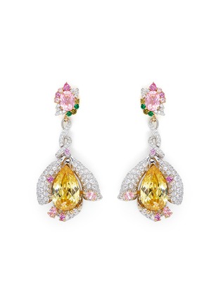 Main View - Click To Enlarge - ANABELA CHAN - 'Fuchsia' citrine drop 18k gold earrings