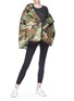 Figure View - Click To Enlarge - NORMA KAMALI - 'Sleeping Bag' camouflage print belted puffer jacket