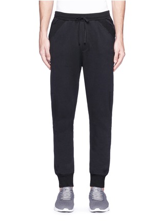 Main View - Click To Enlarge - PARTICLE FEVER - Reflective logo print sweatpants