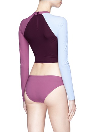 Back View - Click To Enlarge - FLAGPOLE SWIM - 'Everly' colourblock cropped top