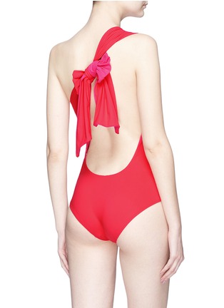 Back View - Click To Enlarge - ARAKS - 'Melika' knot one-shoulder reversible one-piece swimsuit