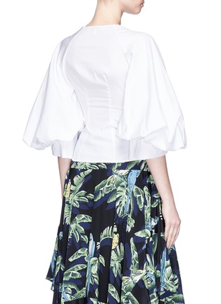 Back View - Click To Enlarge - CAROLINE CONSTAS - 'Josie' puff sleeve poplin blouse