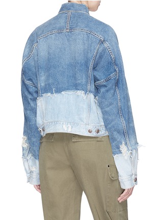 Back View - Click To Enlarge - R13 - 'Double Shredded' distressed denim jacket