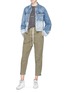 Figure View - Click To Enlarge - R13 - 'Double Shredded' distressed denim jacket