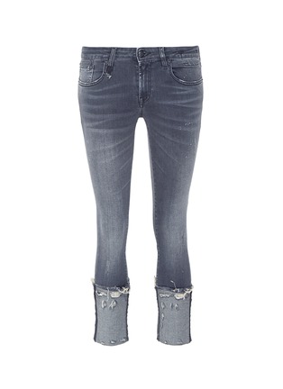 Main View - Click To Enlarge - R13 - 'Kate' roll cuff slim fit jeans