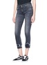 Front View - Click To Enlarge - R13 - 'Jenny' frayed layered cuff jeans