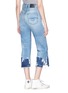 Back View - Click To Enlarge - R13 - 'Camile' layered frayed cuff jeans