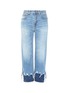 Main View - Click To Enlarge - R13 - 'Camile' layered frayed cuff jeans