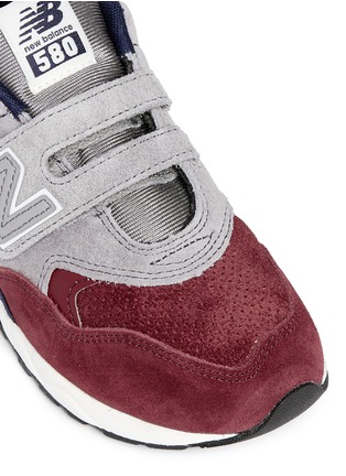 Detail View - Click To Enlarge - NEW BALANCE - '580' colourblock suede kids sneakers