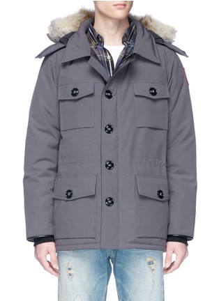 Main View - Click To Enlarge - CANADA GOOSE - 'Banff' coyote fur trim hooded down padded parka