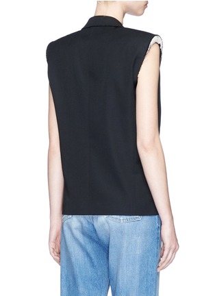 Back View - Click To Enlarge - SAINT LAURENT - Deconstructed wool suiting vest