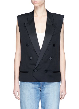 Main View - Click To Enlarge - SAINT LAURENT - Deconstructed wool suiting vest