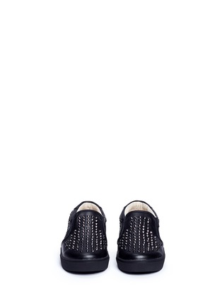 Figure View - Click To Enlarge - AKID - 'Liv' stud leather kids skate slip-ons